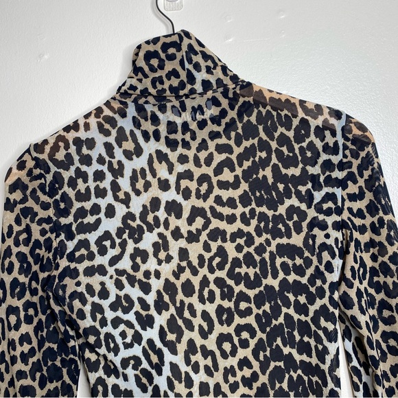 GANNI leopard-print long-sleeve top - Picture 14 of 16
